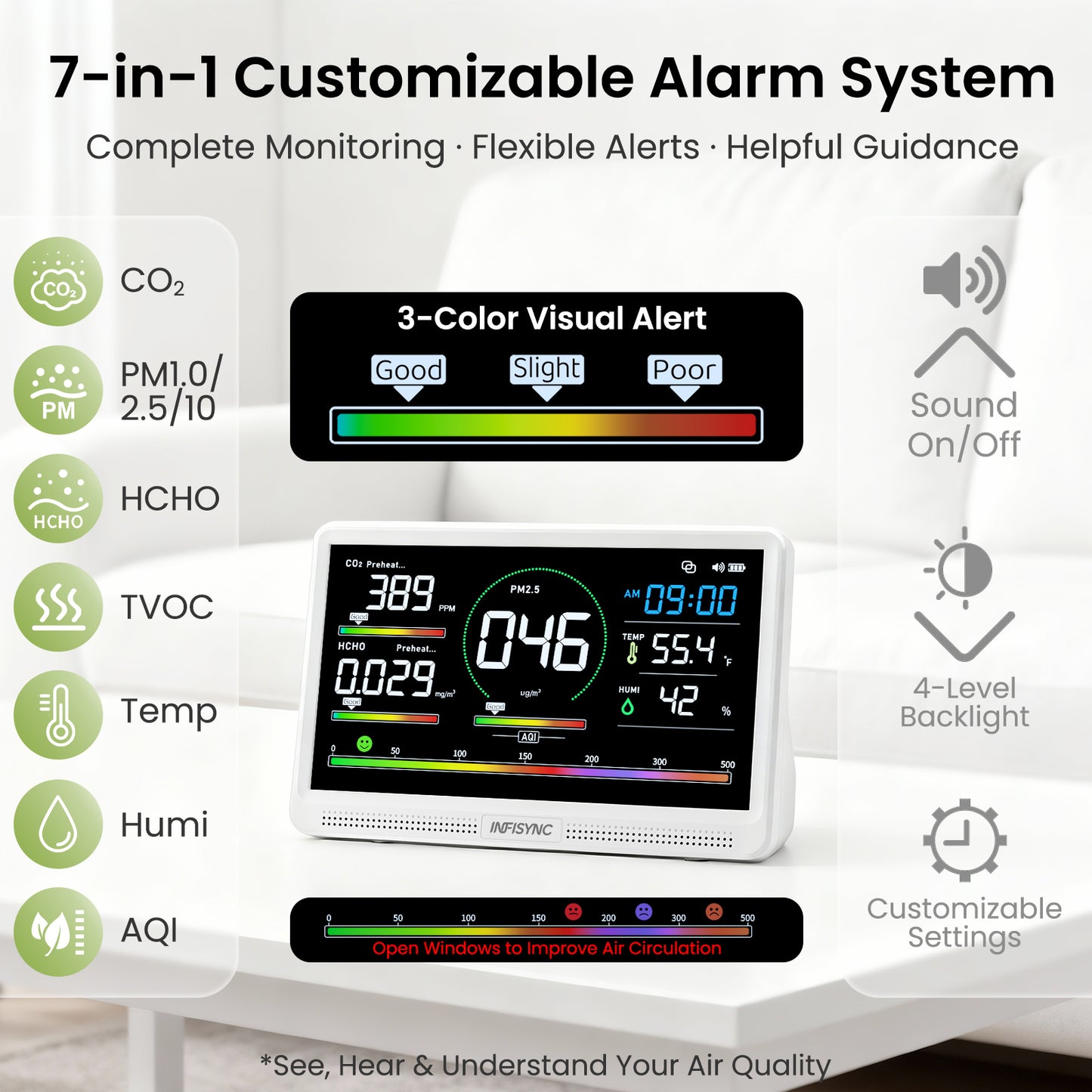 INFISYNC Professional Air Quality Monitor